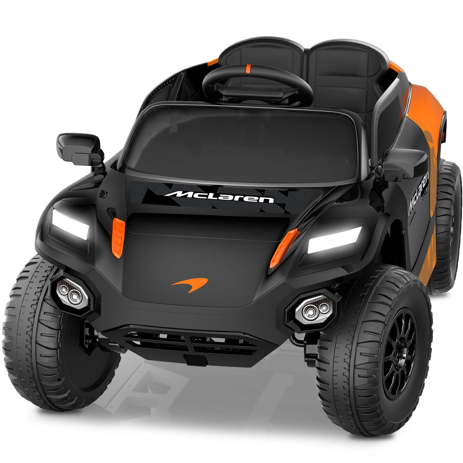 YunTopKids 24V Ride on Toys, Licensed McLaren Powered Ride on Car with Remote Control, 4 Wheels Suspension, Ages 3-6, Black